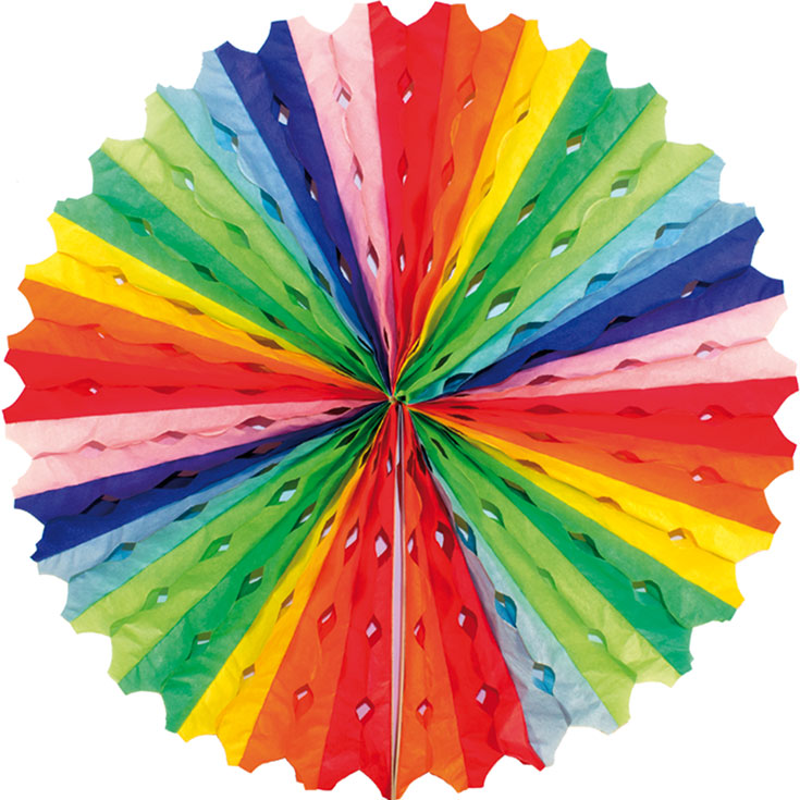 Honeycomb Fan - Rainbow 