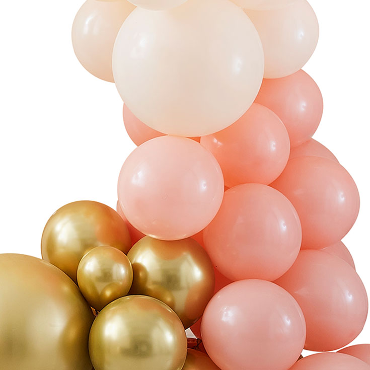 Peach & Gold Balloon Garland