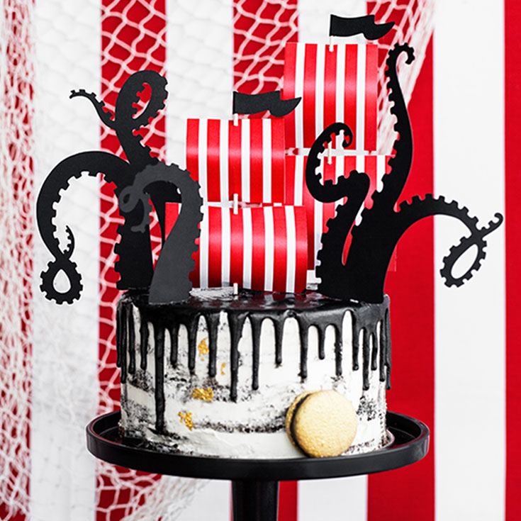 5 Pirates Party Cake Toppers