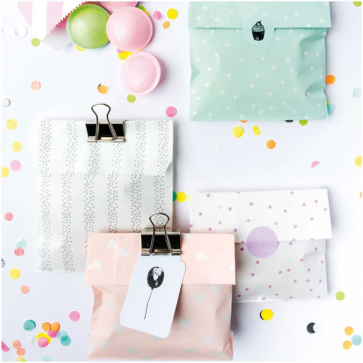 Paper Party Bags - Pastel Mix  (S)