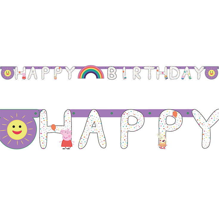 Peppa Pig Party Letter Banner