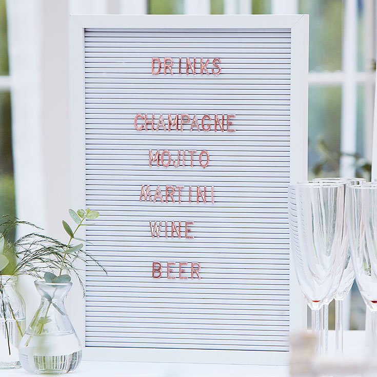 Large White Letter Pegboard