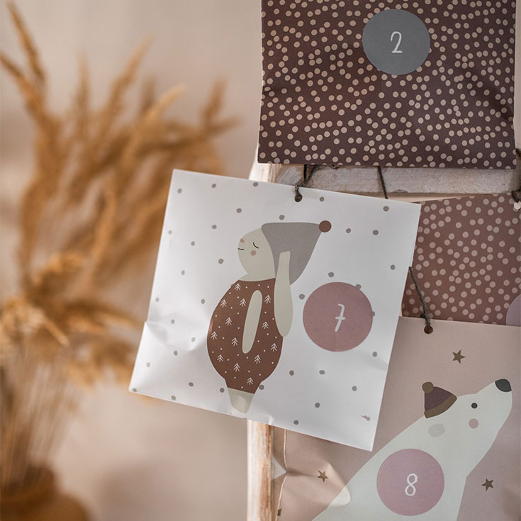 24 DIY Advent Calendar Gift Bags - Bunny