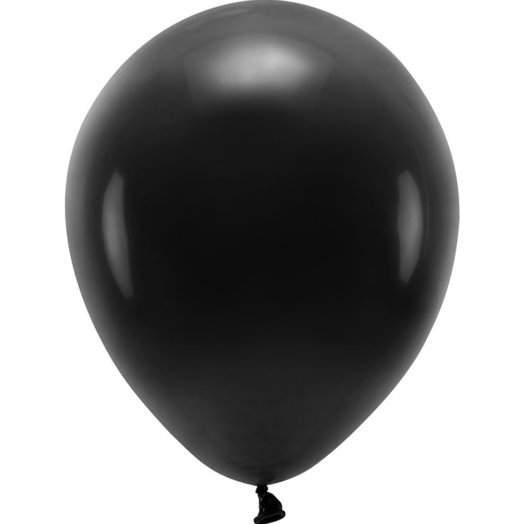 10 pastellschwarze Ballons 
