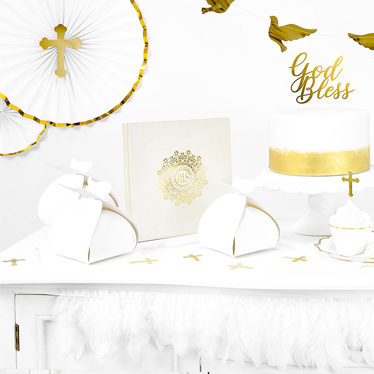 10 White Gift Boxes - Wings
