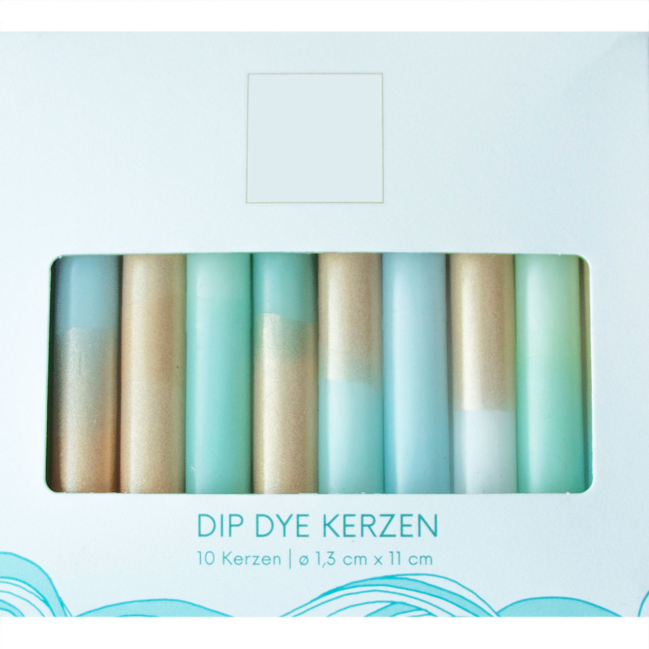 Candles - Mint, Turquoise & Gold