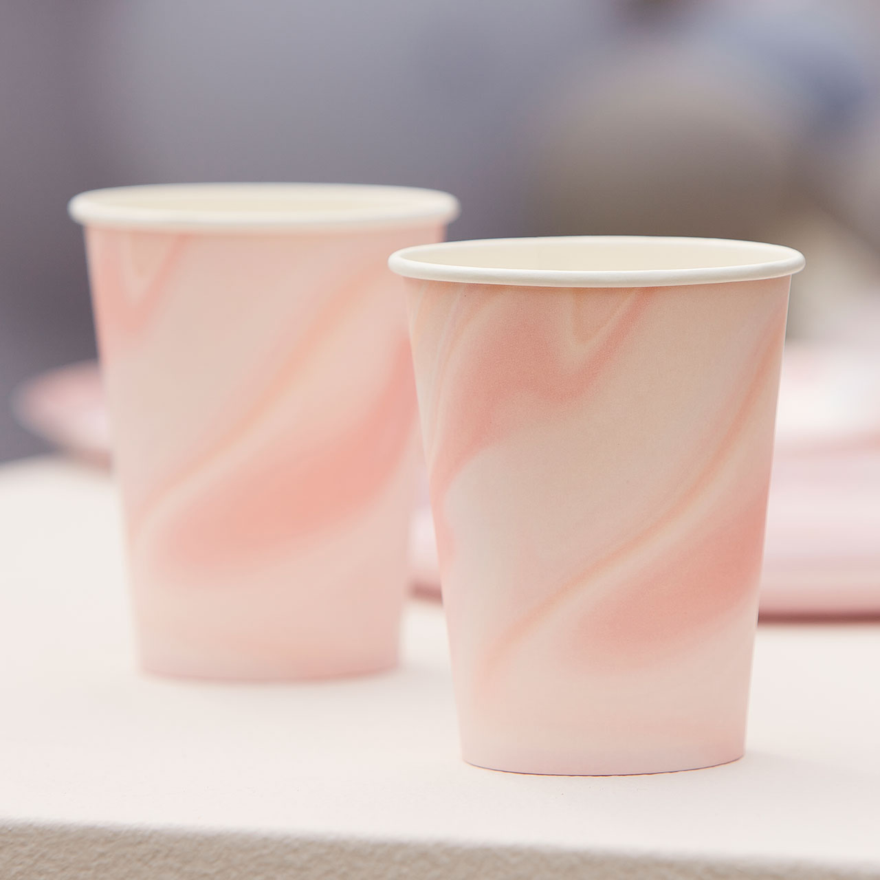 Cups - Pink Marble