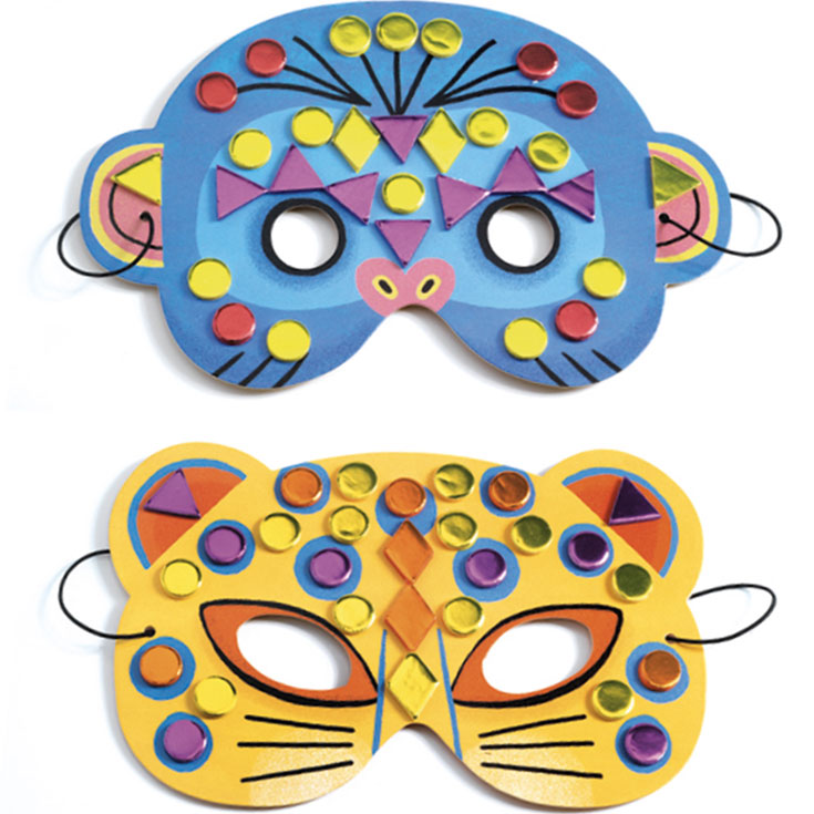 8 Jungle Mosaic Masks