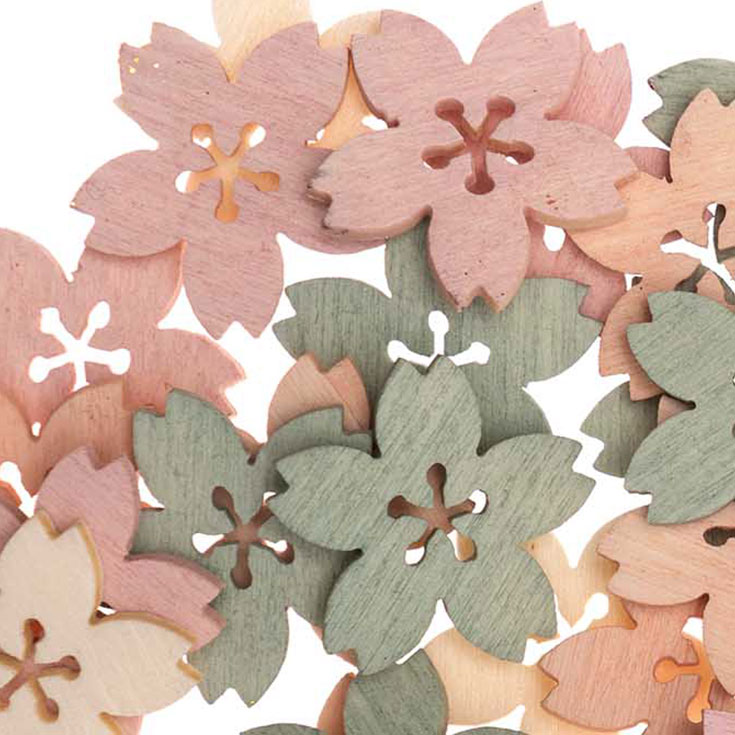 Blumen Konfetti aus Holz