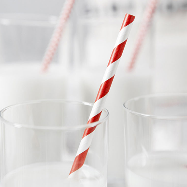 Drinking Straws -  Red and White