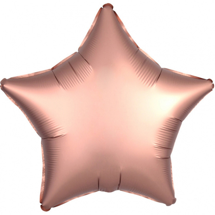  Rose Copper Star Satin Foil Balloon