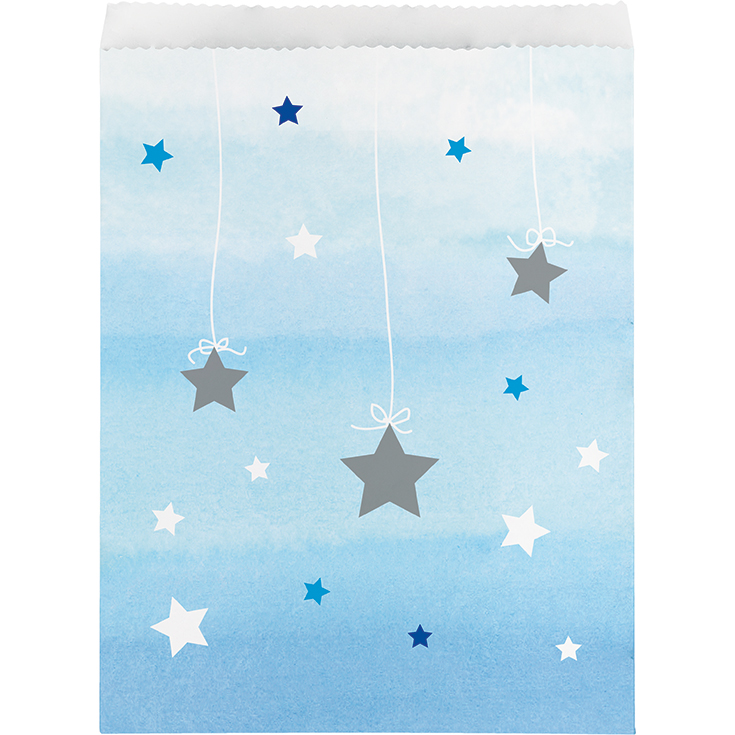 10 One Little Star - Blue Treat Bags