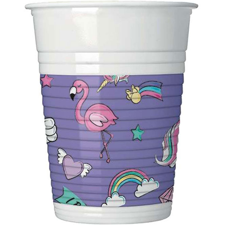 8 Minnie Unicorn Cups
