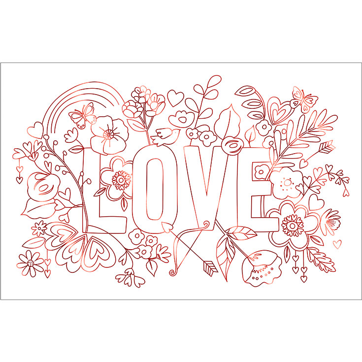 2 "Love" Colouring Posters