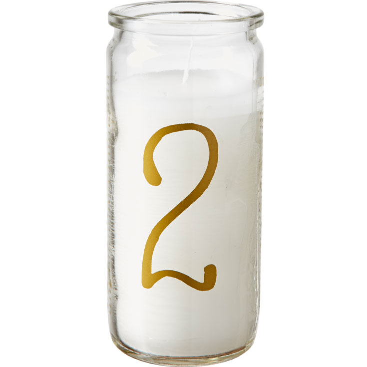 Advent - 4 Candles in Glass (Gold)
