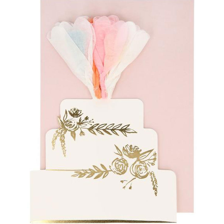 Floral Cake Stand-Up Card