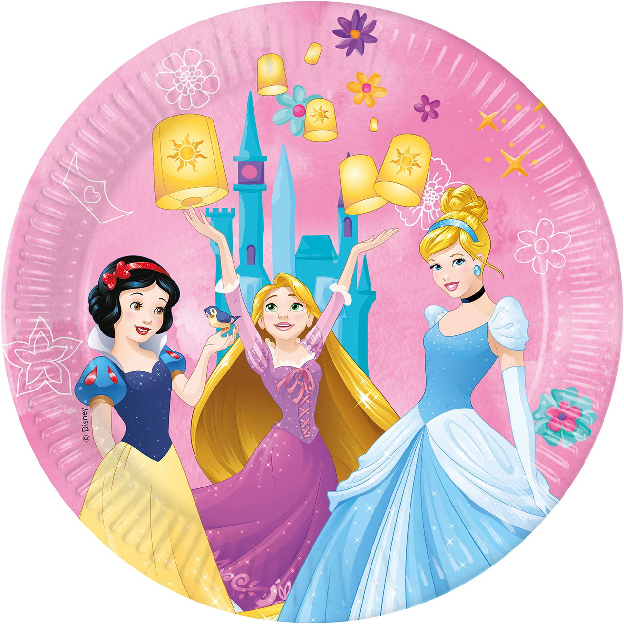 8 große Teller Disney Prinzessinnen