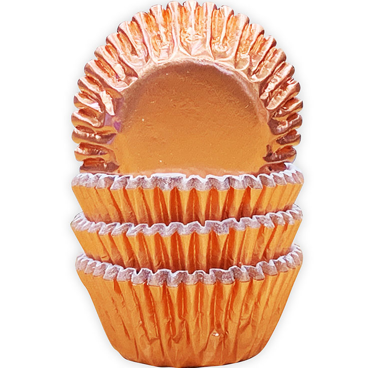 Cupcake Cases - Petit Four Rose Gold Foil