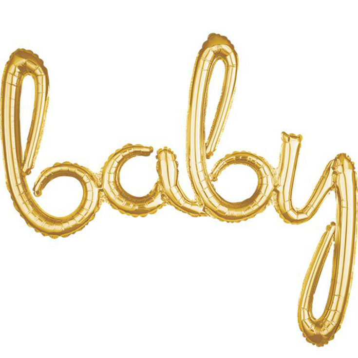 Foil Balloon - Baby - Gold