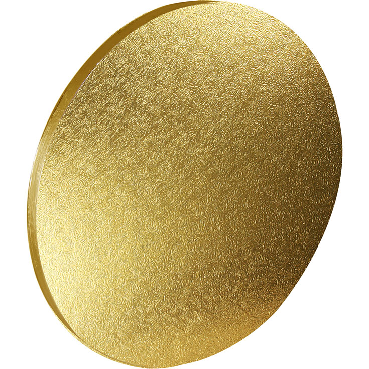 Goldene runde Tortenplatte