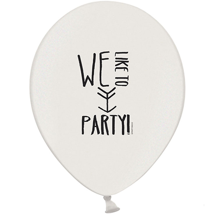 6 Let´s Party Ballons
