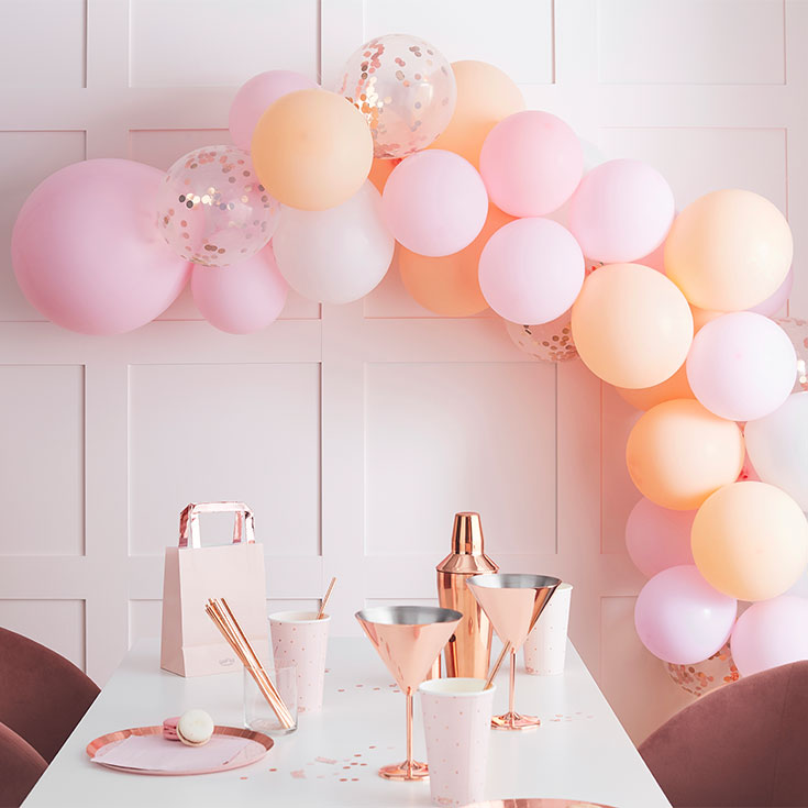 Peach & Pink Balloon Arch