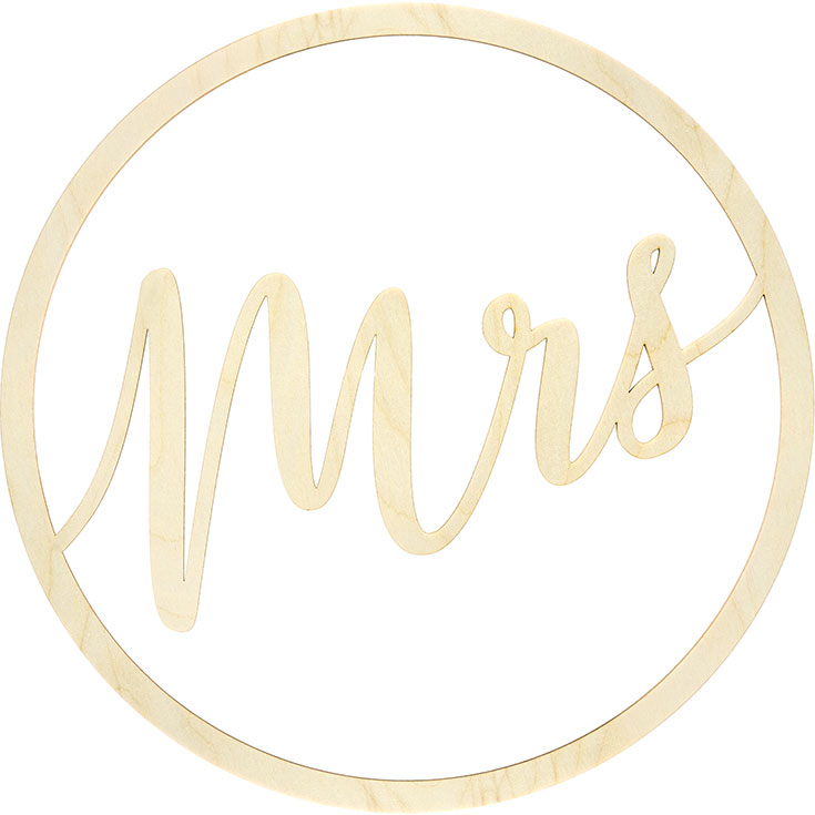 Wooden "Mr" and "Mrs" Hanging Decorations