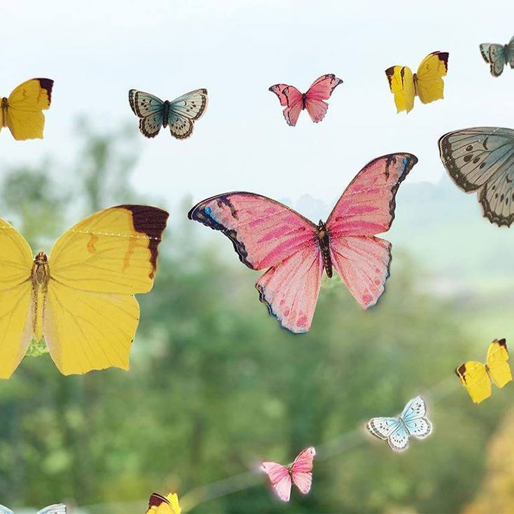3D Girlande Mini Schmetterlinge