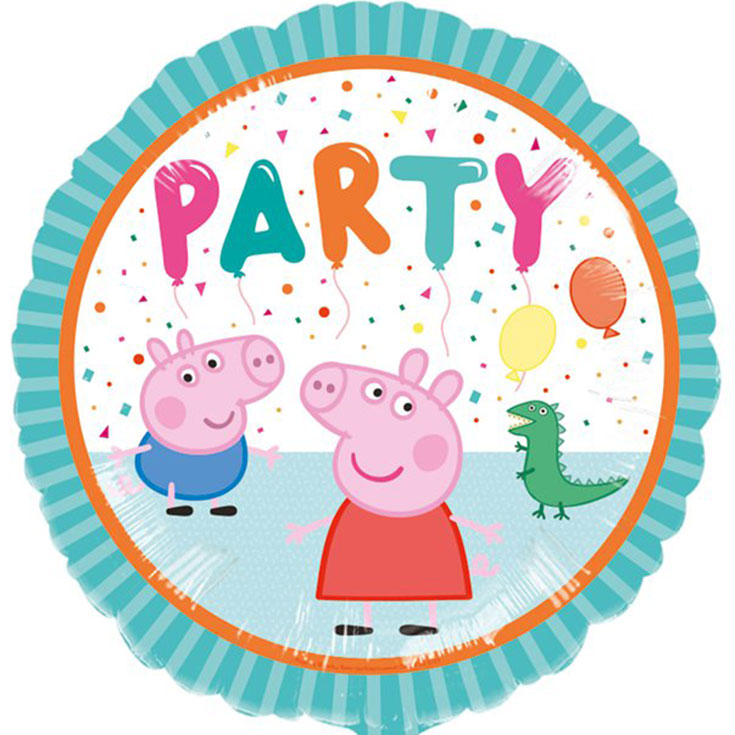 Runder Folienballon Peppa Pig Party