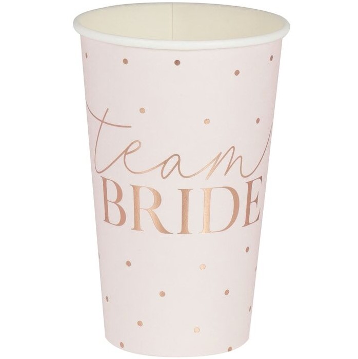8 Blush Team Bride Cups