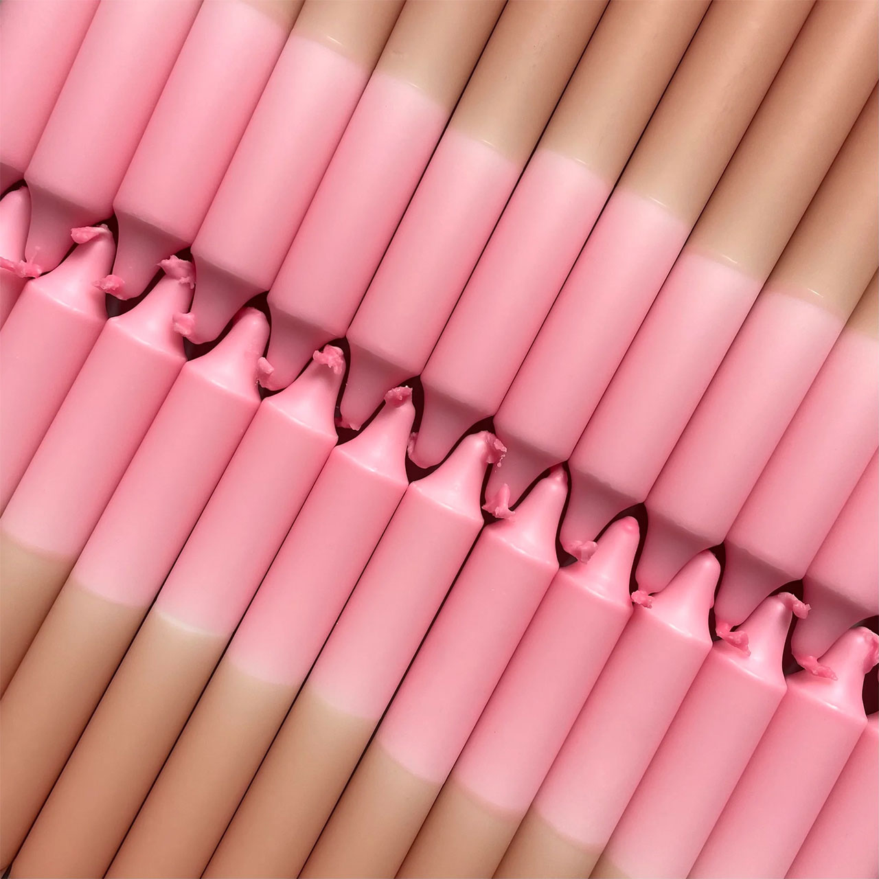Dekorative Kerzen - Dip Dye Bubblegum Pink & Blush