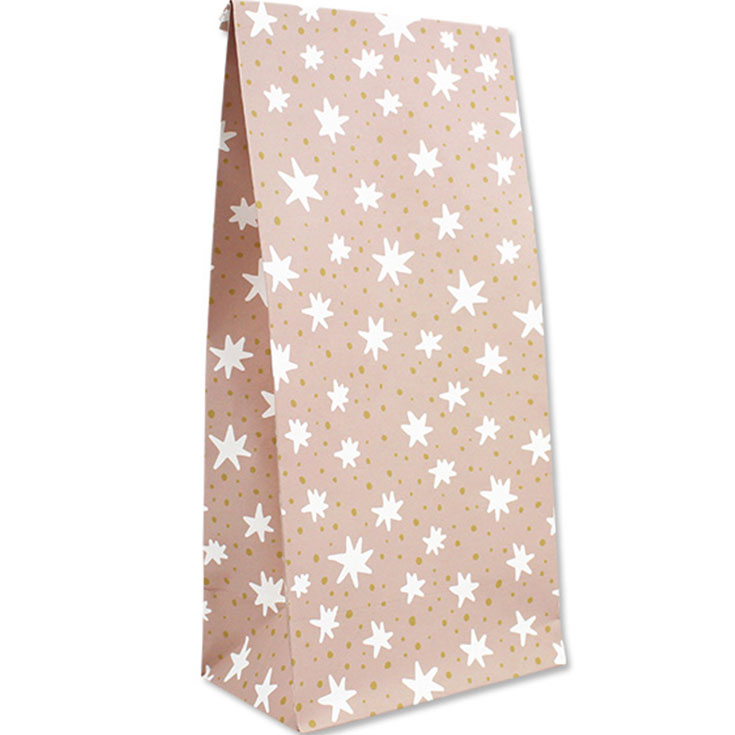 6 Powder Pink Star Gift Bags