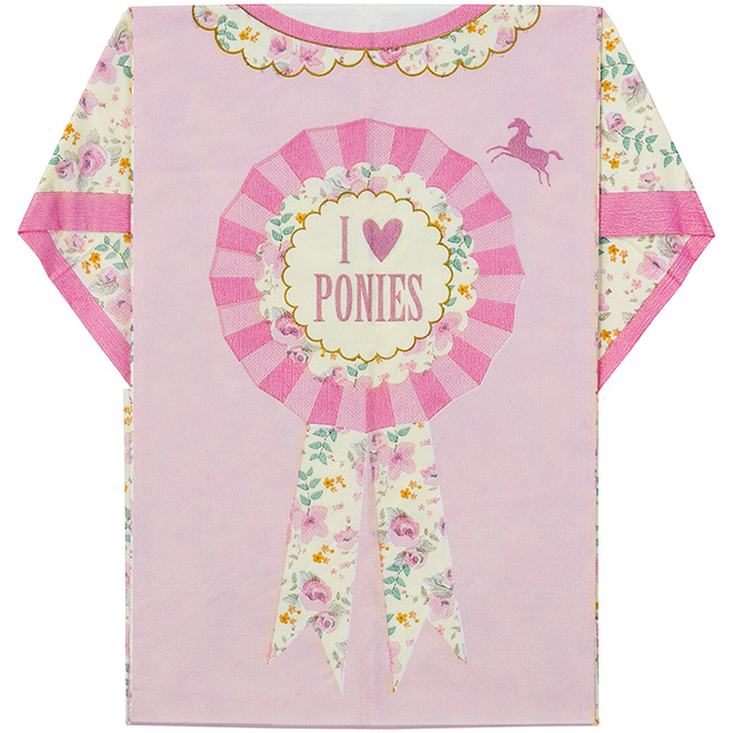 8 Pony Party T-Shirt Napkins
