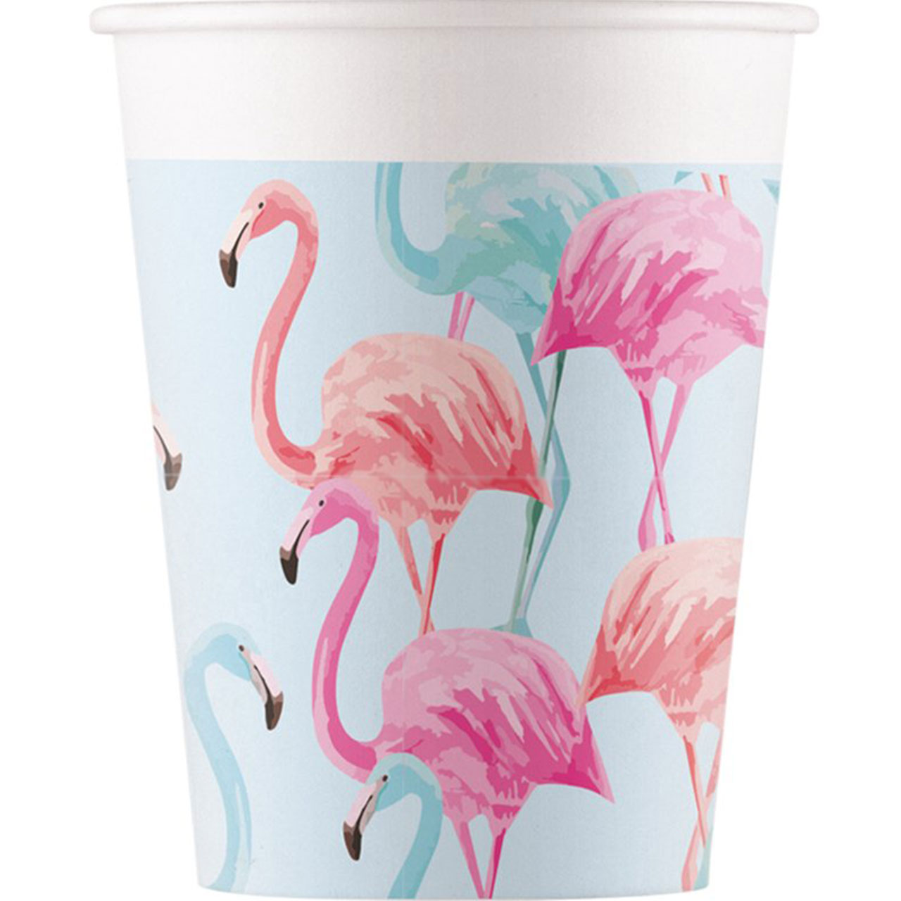 8 Becher Tropical Flamingo