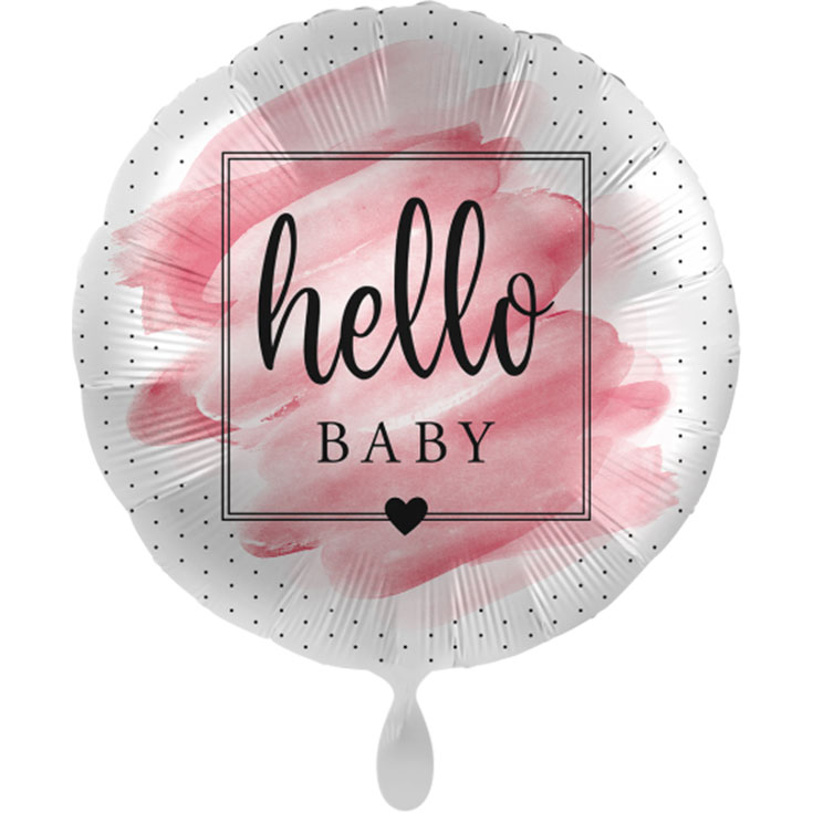 "Hello Baby" Foil Balloon - Pink