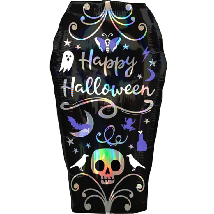 "Happy Halloween" Coffin Foil Balloon