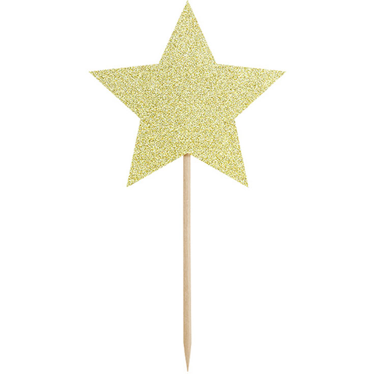 Cupcake Toppers - Star (gold)