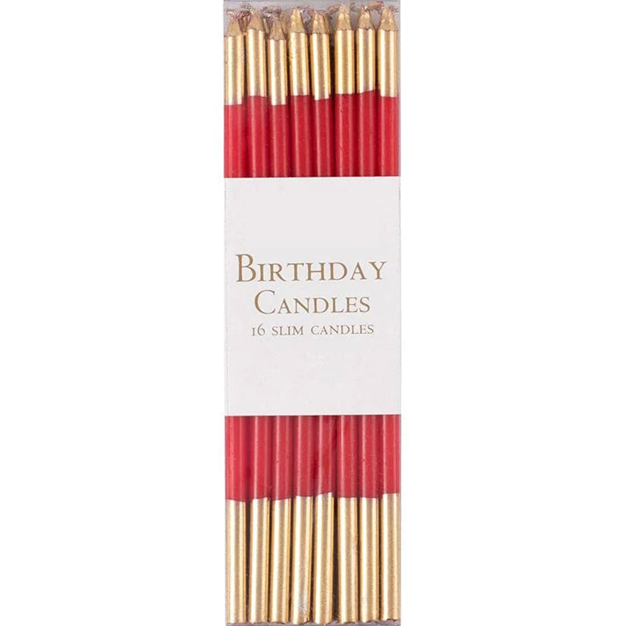 Cake Candles - Red & Gold