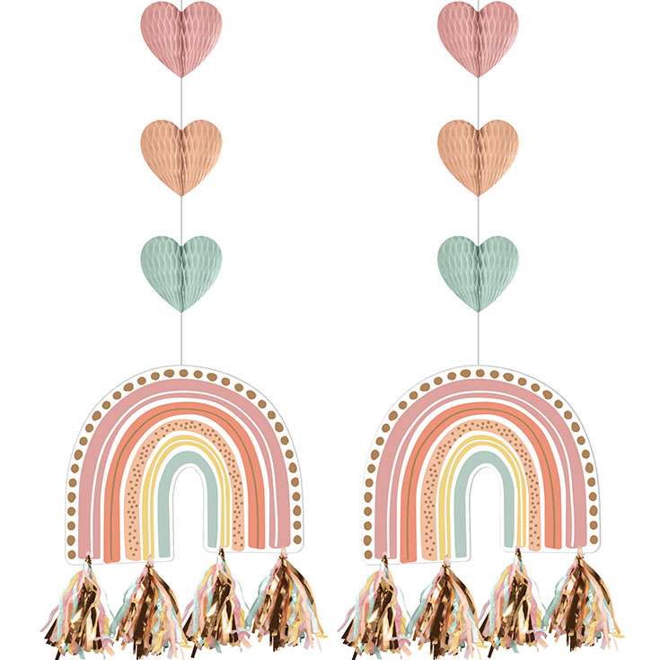 2 Boho Rainbow Decorations