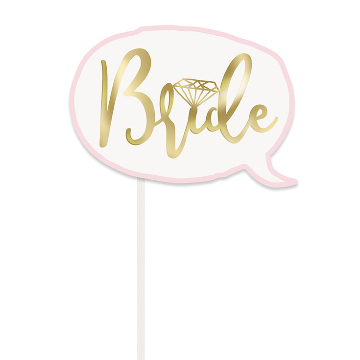 Pastel Pink & Gold Bride to Be Photo Props
