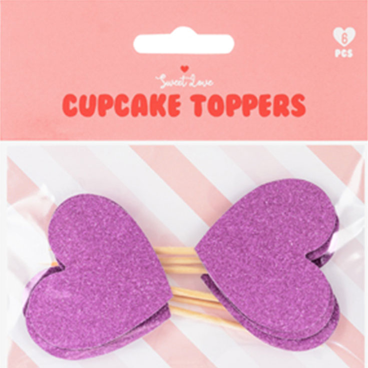 Cupcake Toppers - Pink Heart 