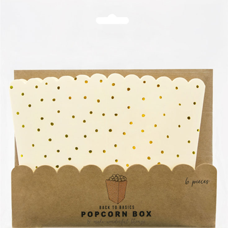 6 Light Peach Popcorn Boxes