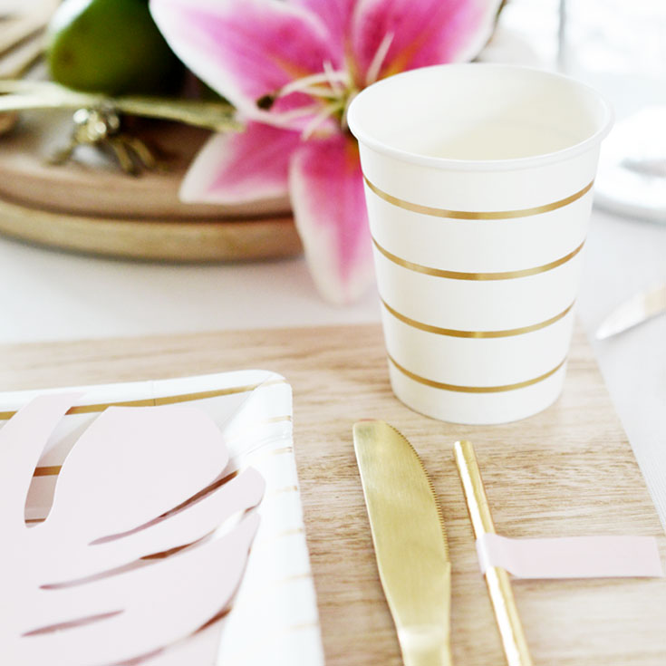 Cups - Gold Striped Cups