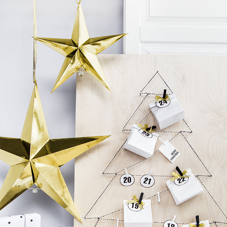 Gold Star Decoration - 30cm