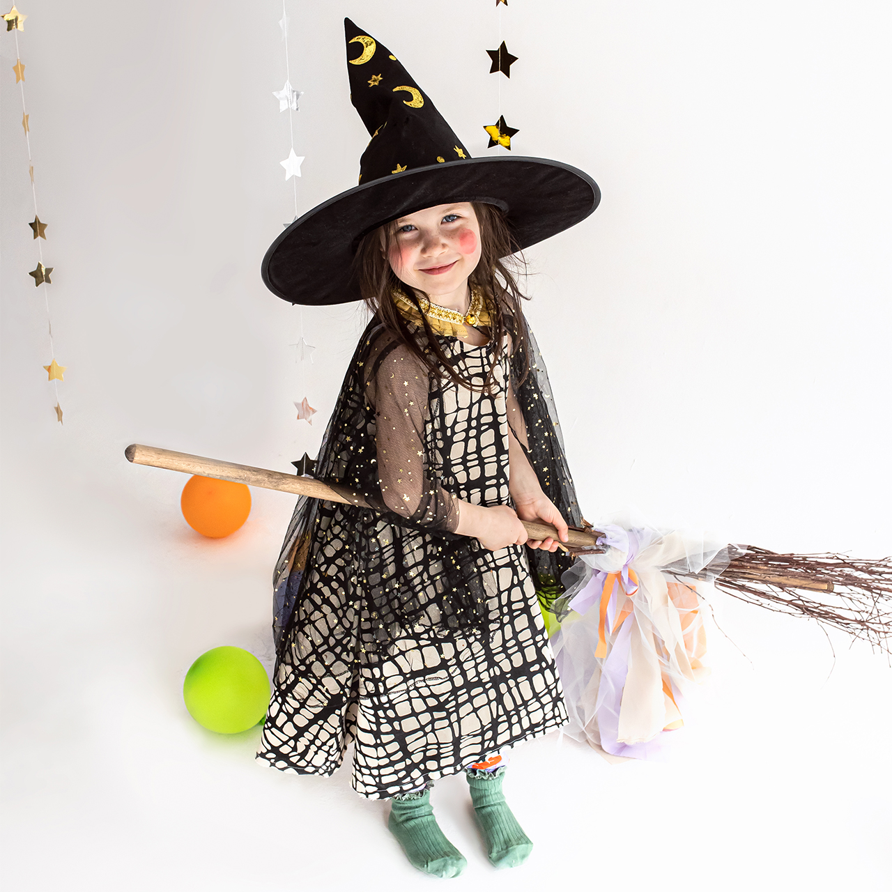 Hat - Witch Black & Gold