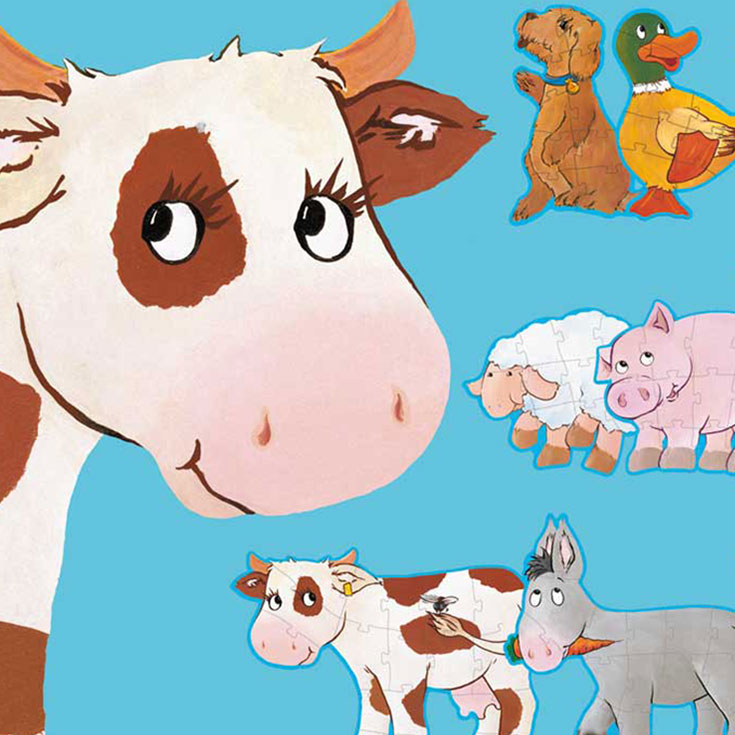 6 Farm Animals Puzzles