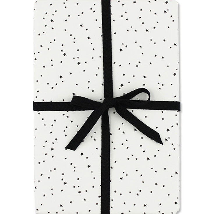 Black Stars Wrapping Paper