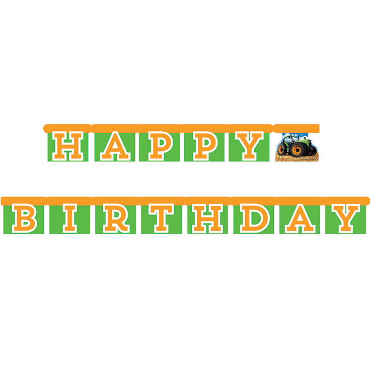 Tractor Party Letter Banner