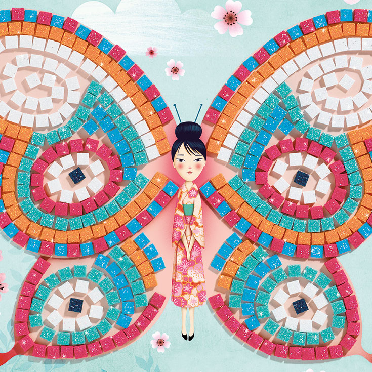 2 DIY Schmetterlings Mosaike