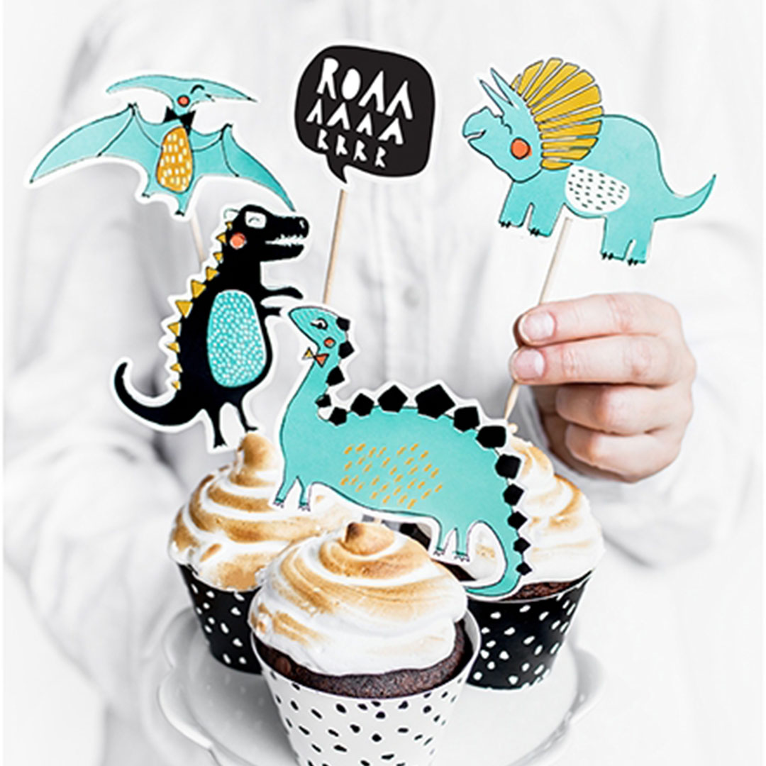 Cupcake Toppers - Dino Party 